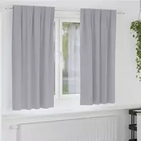 Užuolaidos su žiedais, blokuojančios šviesą 2 pcs Metalo pilka