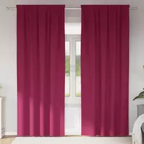 Užuolaidos su žiedais, blokuojančios šviesą 2 pcs Vyno raudona