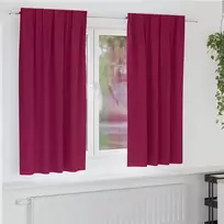 Užuolaidos su žiedais, blokuojančios šviesą 2 pcs Vyno raudona