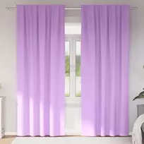 Užuolaidos su žiedais, blokuojančios šviesą 2 pcs Violetinė