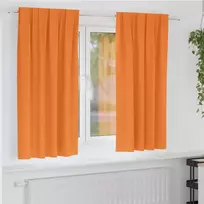 Užuolaidos su žiedais, blokuojančios šviesą 2 pcs Oranžinė