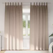 Užuolaidos su žiedais, blokuojančios šviesą 2 pcs Taupe
