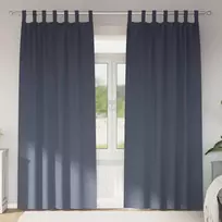 Užuolaidos su žiedais, blokuojančios šviesą 2 pcs Antracitas