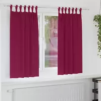 Užuolaidos su žiedais, blokuojančios šviesą 2 pcs Vyno raudona