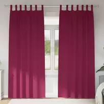 Užuolaidos su žiedais, blokuojančios šviesą 2 pcs Vyno raudona
