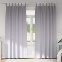 Užuolaidos su žiedais, blokuojančios šviesą 2 pcs Metalo pilka