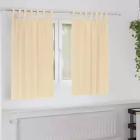 Užuolaidos su žiedais, blokuojančios šviesą 2 pcs Kreminė