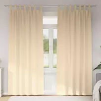 Užuolaidos su žiedais, blokuojančios šviesą 2 pcs Kreminė