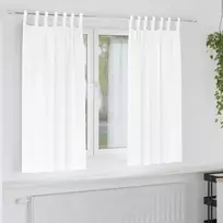 Užuolaidos su žiedais, blokuojančios šviesą 2 pcs Švari balta