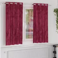 Aksominio tipo užuolaidos 2 pcs Vyno raudona 175 x 140 cm