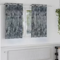 Aksominio tipo užuolaidos 2 pcs Sidabrinė Pilka 140 x 140 cm