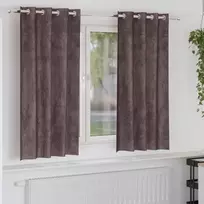 Aksominio tipo užuolaidos 2 pcs Ruda 175 x 140 cm Aksomas