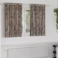 Aksominio tipo užuolaidos 2 pcs Kapučino 140 x 140 cm Aksomas
