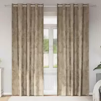 Aksominio tipo užuolaidos 2 pcs šampano 225 x 140 cm Aksomas
