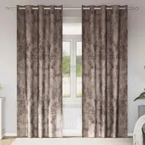 Aksominio tipo užuolaidos 2 pcs Kapučino 245 x 140 cm Aksomas