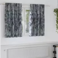 Aksominio tipo užuolaidos 2 pcs Sidabrinė Pilka 140 x 140 cm