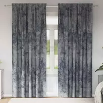 Aksominio tipo užuolaidos 2 pcs Sidabrinė Pilka 260 x 140 cm