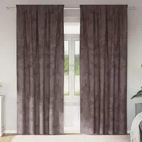 Aksominio tipo užuolaidos 2 pcs Ruda 260 x 140 cm Aksomas
