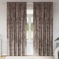 Aksominio tipo užuolaidos 2 pcs Kapučino 245 x 140 cm Aksomas