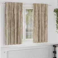 Aksominio tipo užuolaidos 2 pcs šampano 175 x 140 cm Aksomas