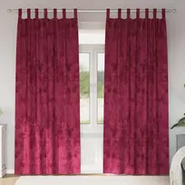 Aksominio tipo užuolaidos 2 pcs Vyno raudonumo 260 x 140 cm
