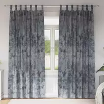 Aksominio tipo užuolaidos 2 pcs Sidabrinė Pilka 260 x 140 cm