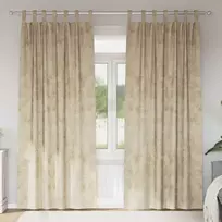Aksominio tipo užuolaidos 2 pcs Kreminė 260 x 140 cm Aksomas