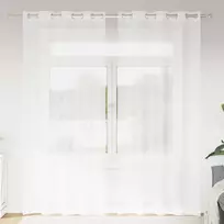 Voile Užuolaida 2 pcs Balta 260 x 140 cm Poliesteris