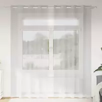 Voile Užuolaida 2 pcs Šviesiai pilka 260 x 140 cm Poliesteris