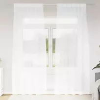 Voile Užuolaida 2 pcs Balta 260 x 140 cm Poliesteris