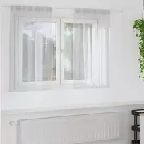 Voile Užuolaida 2 pcs Šviesiai pilka 140 x 140 cm Poliesteris