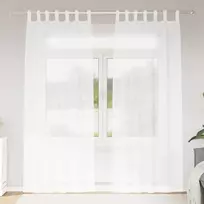 Voile Užuolaida 2 pcs Balta 260 x 140 cm Poliesteris