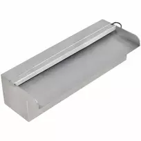 Baseino fontanas su LED, 30cm, stačiak. formos, nerūdijantis plienas