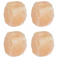 Druskos akmens tealight laikikliai Rožinė Druskos akmuo