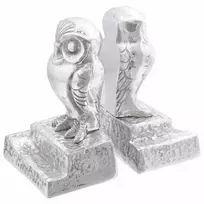 Knygų atramos 2 pcs Sidabro 12 x 9 x 19 cm Aliuminis