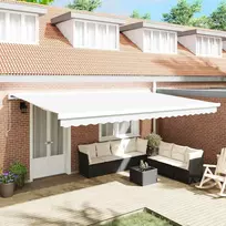 Markizės pakaitinis audinys Balta 5 x 3 m Poliesteris