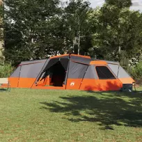 Šeimos palapinė Pilka ir oranžinė 833 x 585 x 216 cm tafta