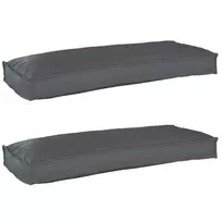 Pallet pagalvių rinkinys 2 pcs Antracitas 100 x 40 x 8 cm
