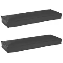 Pallet pagalvių rinkinys 2 pcs Juoda 120 x 40 x 8 cm