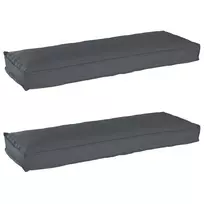 Pallet pagalvių rinkinys 2 pcs Antracitas 120 x 40 x 8 cm