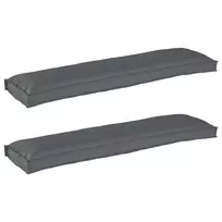 Pallet pagalvių rinkinys 2 pcs Antracitas 150 x 40 x 8 cm