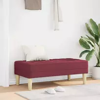 suoliukas su pagalve Vyno raudona 113 x 57 x 39 cm audinys