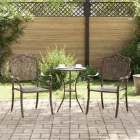 Sodo Kėdė 2 pcs Bronzinė 55 x 55 x 92,5cm Aliuminis