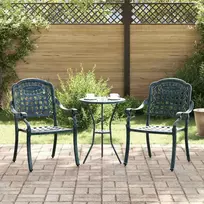 Sodo Kėdė 2 pcs Žalia 55 x 56,5 x 91cm Aliuminis