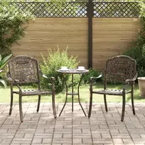 Sodo Kėdė 2 pcs Bronzinė 55 x 56,5 x 91cm Aliuminis