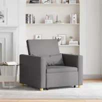 Ištraukiamas sofa-lova vienvietis su ratu Tamsiai pilka audinys
