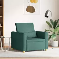 Ištraukiamas sofa-lova vienvietis su ratu Tamsiai žalia audinys