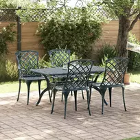 Sodo Kėdė 4 pcs Žalia 61 x 60,5 x 93cm Aliuminis