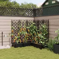 Sodo vazonas 5 pcs Juodas 120 x 120 x 126 cm Plastmasė