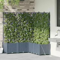 Sodo vazonas 5 pcs Šviesiai Pilka 120 x 120 x 142 cm Plastmasė